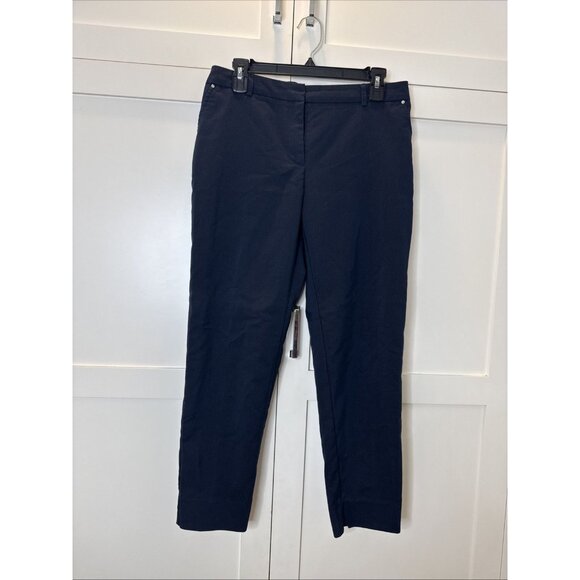 Jones New York Grace Ankle Pants Size 6 Women's Slim Fit Navy Blue - Picture 1 of 14